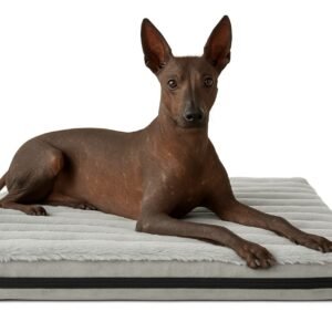 Cama Rectangular Peluche Blanca