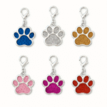 placas para mascota de acero inoxidable de colores metálicos con QR identificador