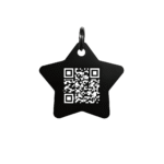 placa estrella con qr identificador para mascotas